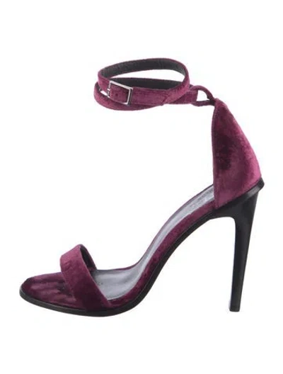 Pre-owned Tibi Velvet Sandals In Purple