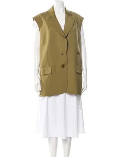 Pre-owned Tibi Vest In Green