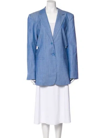 Pre-owned Tibi Virgin Wool Blazer In Blue