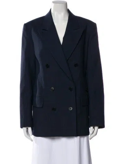 Pre-owned Tibi Virgin Wool Blazer In Blue