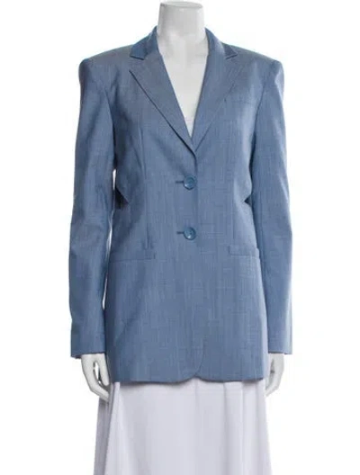 Pre-owned Tibi Virgin Wool Blazer In Blue