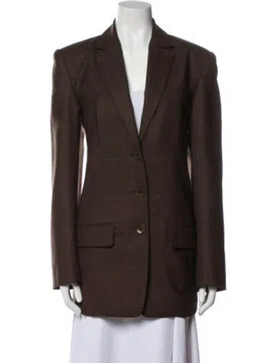 Pre-owned Tibi Virgin Wool Blazer In Brown