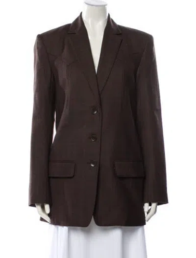Pre-owned Tibi Virgin Wool Blazer In Brown