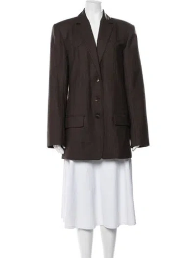 Pre-owned Tibi Virgin Wool Blazer In Brown