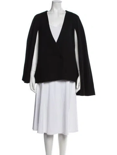 Pre-owned Tibi Virgin Wool Cape In Black