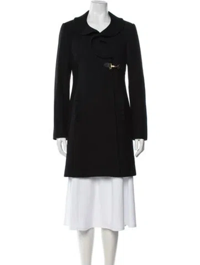 Pre-owned Tibi Virgin Wool Coat In Black