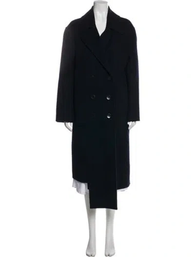 Pre-owned Tibi Virgin Wool Coat In Blue