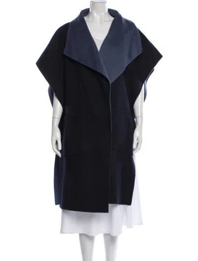 Pre-owned Tibi Virgin Wool Coat In Blue