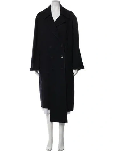 Pre-owned Tibi Virgin Wool Coat In Blue