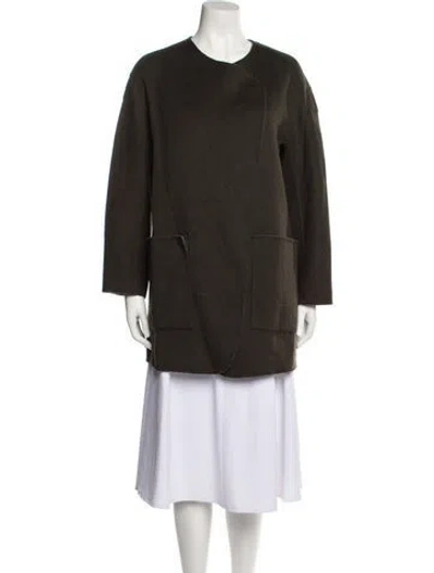 Pre-owned Tibi Virgin Wool Coat In Green