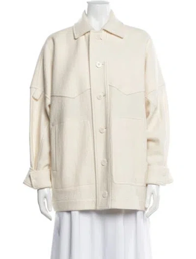 Pre-owned Tibi Virgin Wool Coat In Neutral