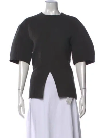 Pre-owned Tibi Virgin Wool Crew Neck Top In Gray