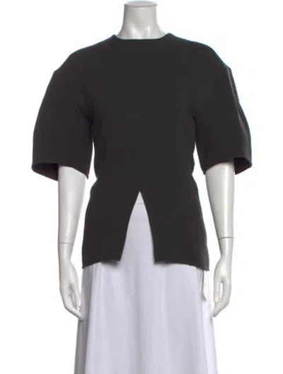 Pre-owned Tibi Virgin Wool Crew Neck Top In Grey