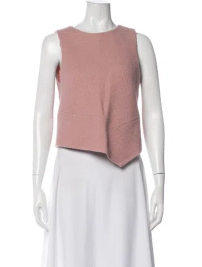 Pre-owned Tibi Virgin Wool Crew Neck Top In Pink