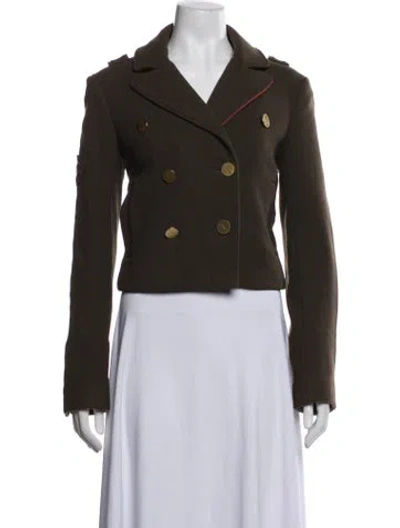 Pre-owned Tibi Virgin Wool Jacket In Green