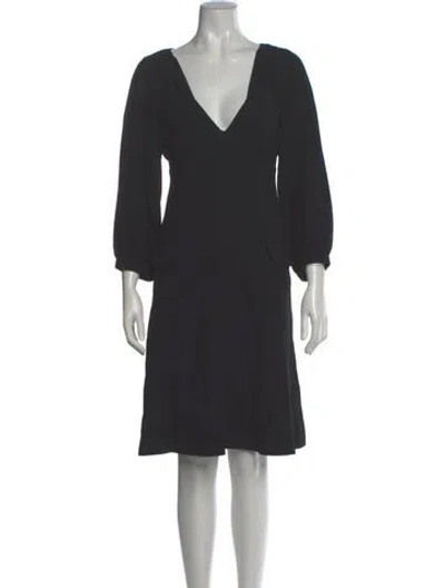 Pre-owned Tibi Virgin Wool Knee-length Dress In Gray
