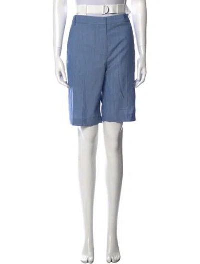 Pre-owned Tibi Virgin Wool Knee-length Shorts W/ Tags In Blue