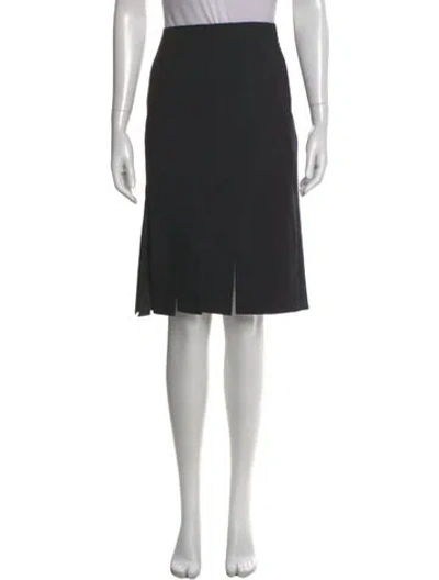 Pre-owned Tibi Virgin Wool Knee-length Skirt In Black