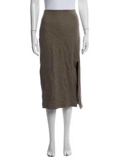 Pre-owned Tibi Virgin Wool Midi Length Skirt In Grey