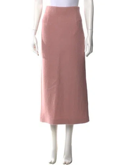 Pre-owned Tibi Virgin Wool Midi Length Skirt In Pink