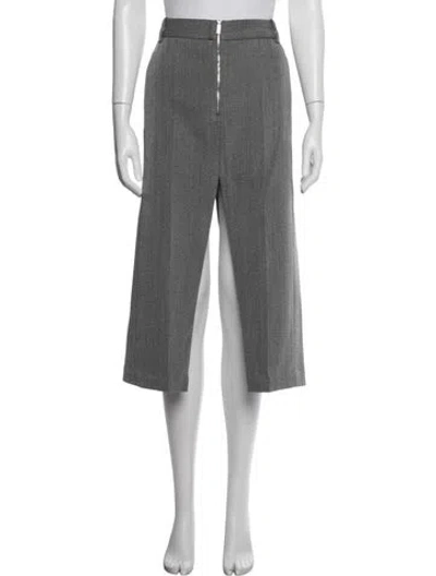 Pre-owned Tibi Virgin Wool Midi Length Skirt W/ Tags In Grey