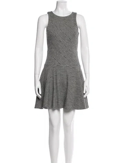 Pre-owned Tibi Virgin Wool Mini Dress In Black