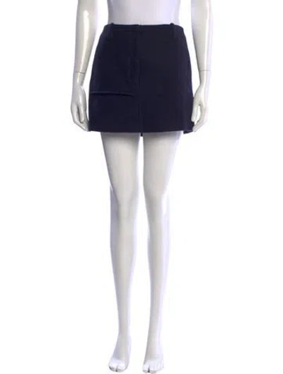 Pre-owned Tibi Virgin Wool Mini Skirt In Black