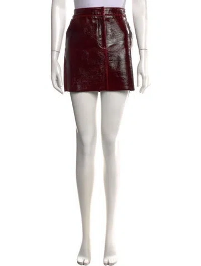 Pre-owned Tibi Virgin Wool Mini Skirt In Burgundy