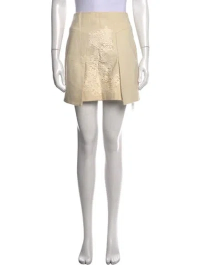 Pre-owned Tibi Virgin Wool Mini Skirt In Neutrals