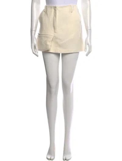 Pre-owned Tibi Virgin Wool Mini Skirt In White