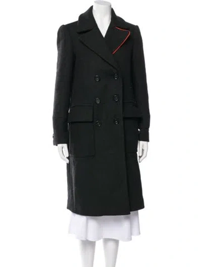 Pre-owned Tibi Virgin Wool Peacoat In Green