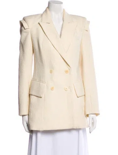 Pre-owned Tibi Virgin Wool Peacoat In Neutral