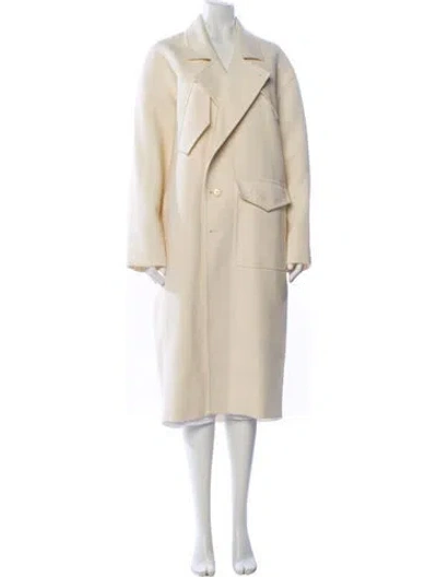Pre-owned Tibi Virgin Wool Peacoat In Neutral