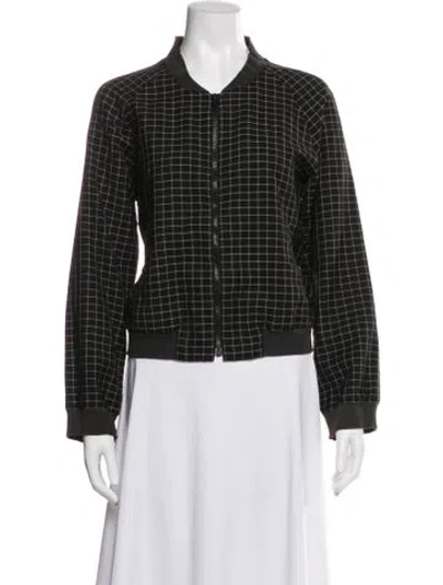 Pre-owned Tibi Virgin Wool Plaid Print Evening Jacket In Multi