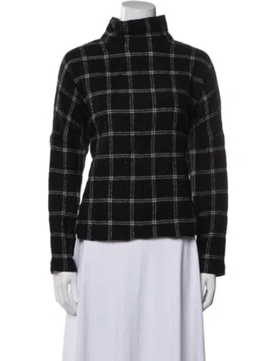 Pre-owned Tibi Virgin Wool Plaid Print Sweater In Blue