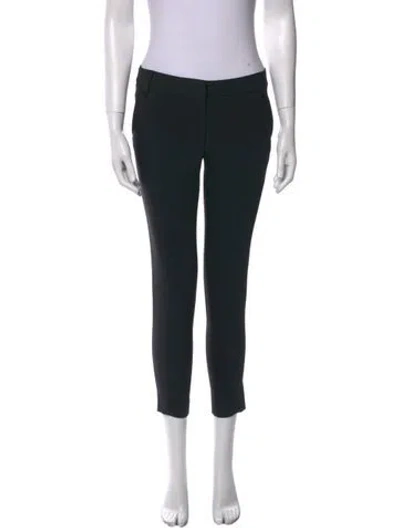 Pre-owned Tibi Virgin Wool Skinny Leg Pants In Black