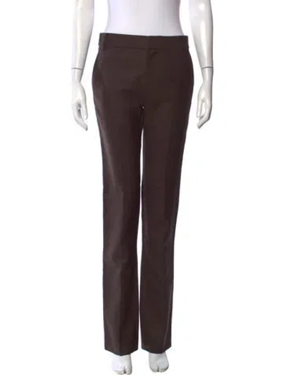 Pre-owned Tibi Virgin Wool Straight Leg Pants In Brown