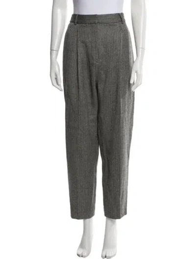 Pre-owned Tibi Virgin Wool Straight Leg Pants In Gray