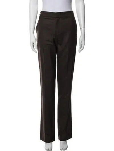 Pre-owned Tibi Virgin Wool Straight Leg Pants W/ Tags In Brown