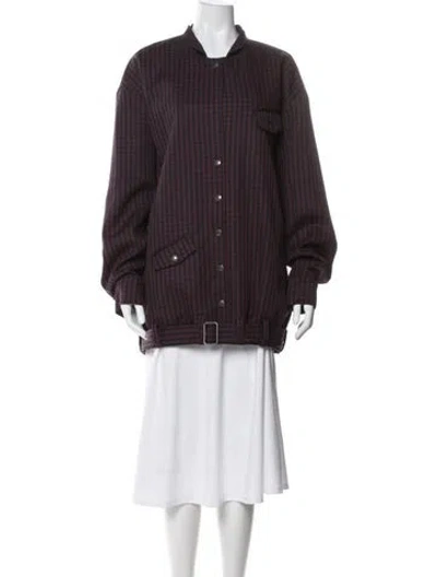 Pre-owned Tibi Virgin Wool Striped Jacket In Multi