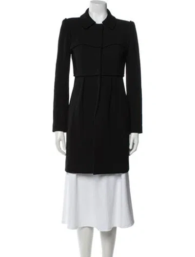 Pre-owned Tibi Virgin Wool Trench Coat In Black