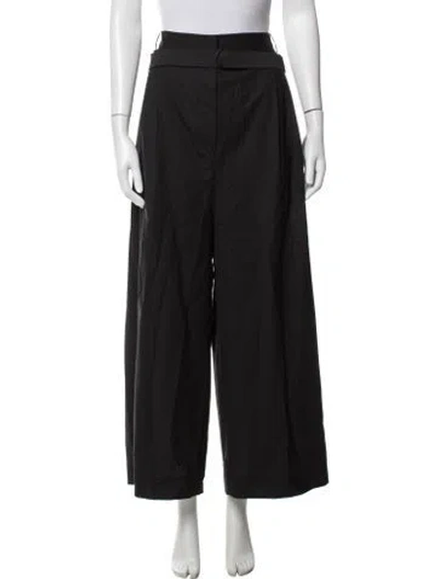 Pre-owned Tibi Virgin Wool Wide Leg Pants W/ Tags In Black