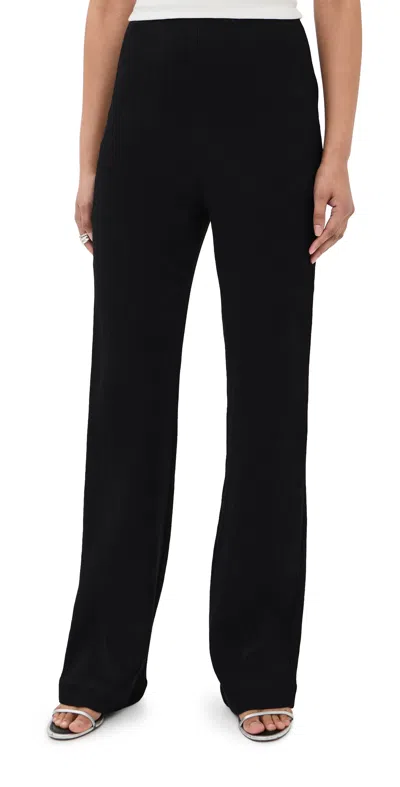 Tibi Viscose Plisse Corbit Pants Black