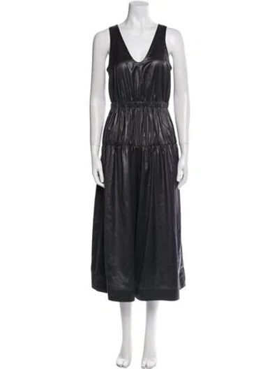 Pre-owned Tibi V-neck Jumpsuit In Black