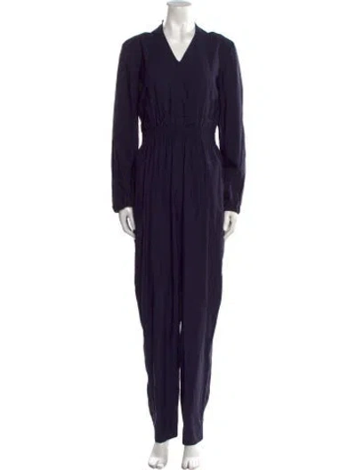 Pre-owned Tibi V-neck Jumpsuit In Black