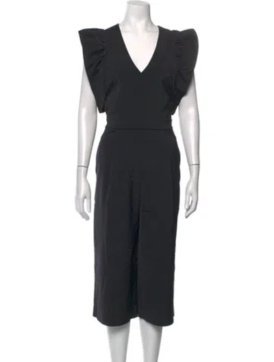 Pre-owned Tibi V-neck Jumpsuit In Black