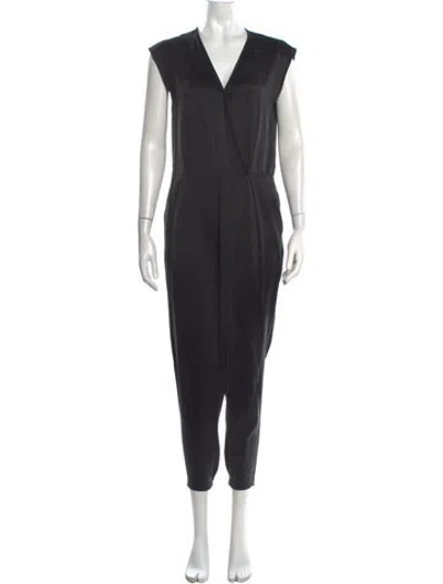 Pre-owned Tibi V-neck Jumpsuit In Black