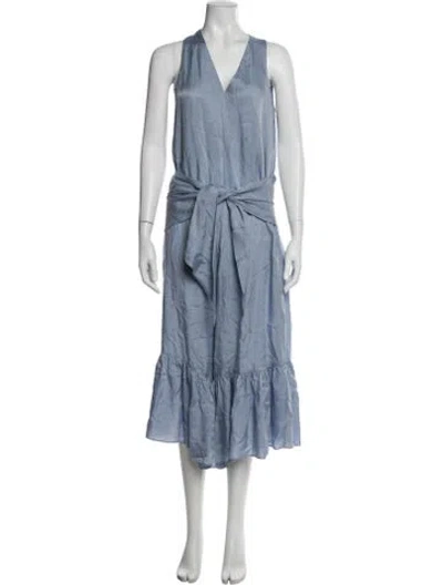 Pre-owned Tibi V-neck Jumpsuit In Blue