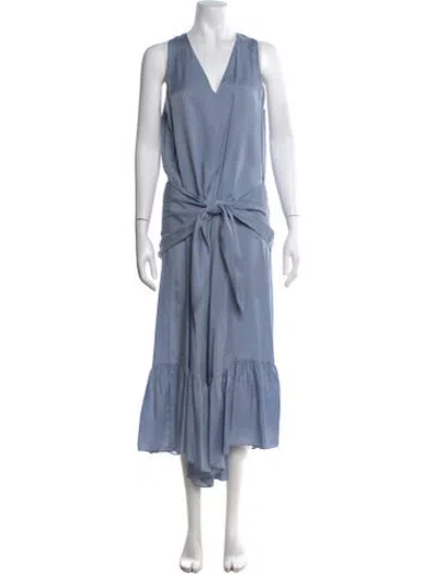 Pre-owned Tibi V-neck Jumpsuit In Blue