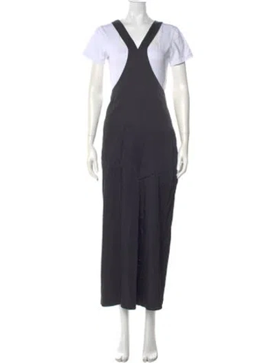 Pre-owned Tibi V-neck Jumpsuit W/ Tags In Gray